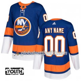 New York Islanders Hockeydrakt Custom 2017-2018 Blå Adidas Authentic - Barn